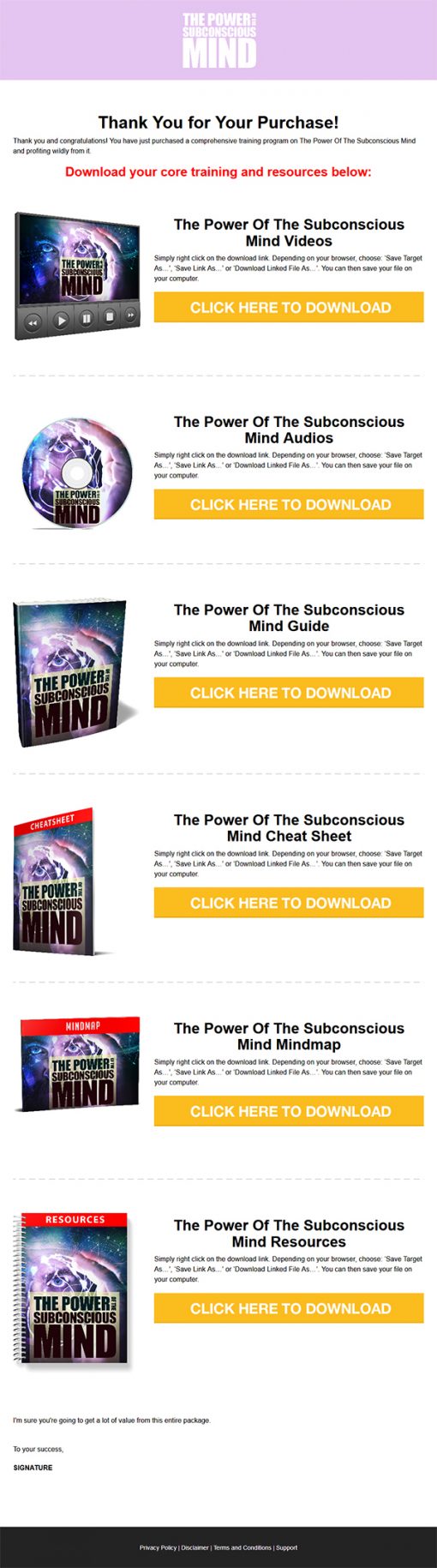 Power of the Subconscious Mind Ebook and Videos MRR