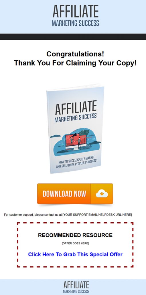 Affiliate Marketing Success Ebook MRR