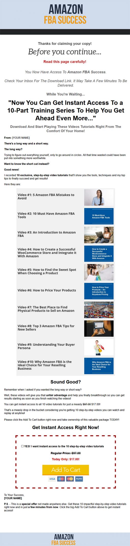 Amazon FBA Success Ebook and Videos with Master Resale Rights