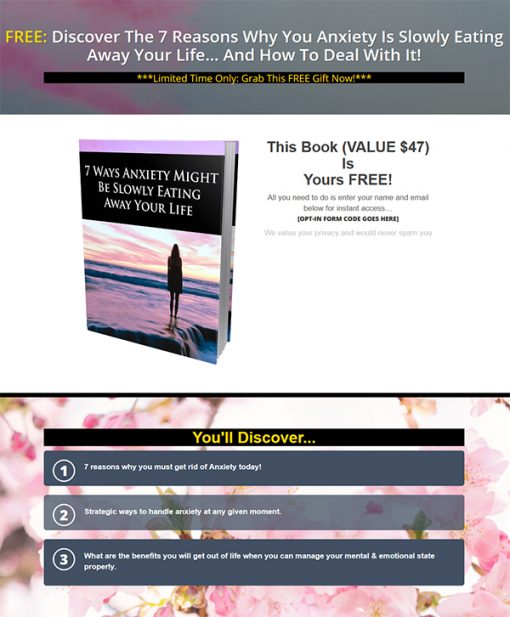 Anti-Anxiety Formula Ebook and Videos MRR