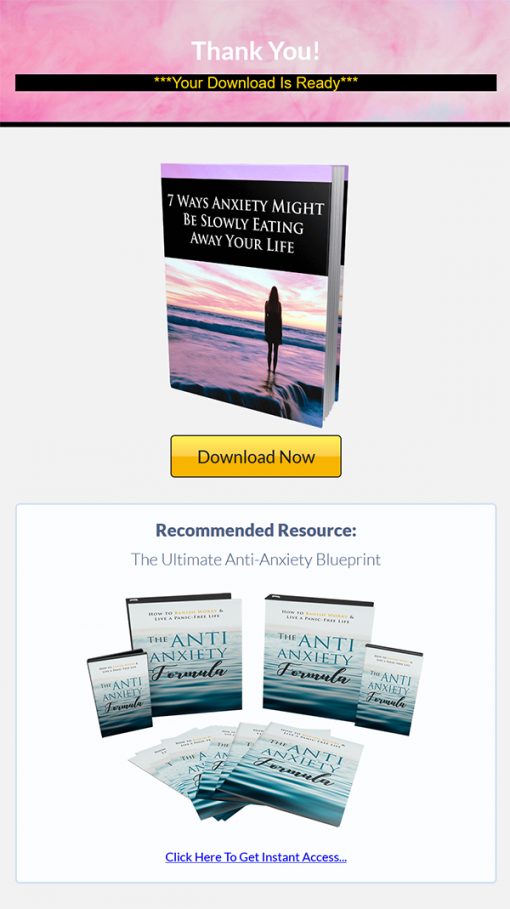 Anti-Anxiety Formula Ebook and Videos MRR