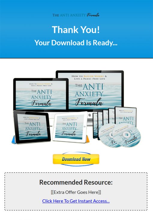 Anti-Anxiety Formula Ebook and Videos MRR