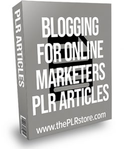 Blogging for Online Marketers PLR Articles