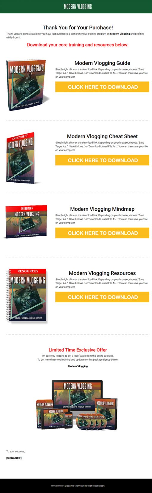 Modern Vlogging Success Ebook and Videos MRR