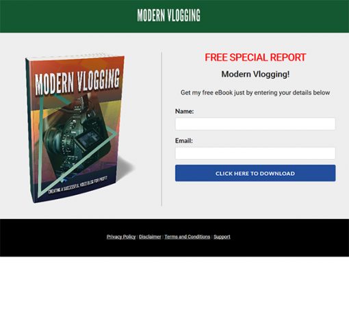 Modern Vlogging Success Ebook and Videos MRR