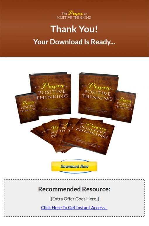 Power of Positive Thinking Ebook and Videos MRR