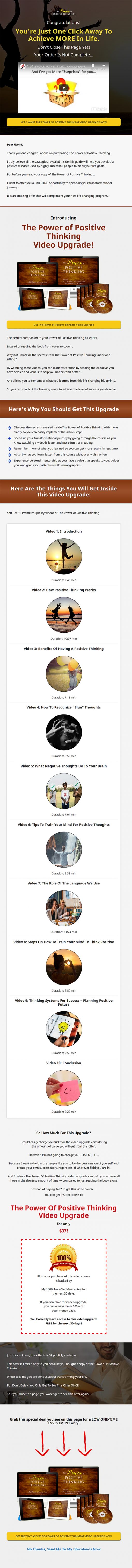 Power of Positive Thinking Ebook and Videos MRR