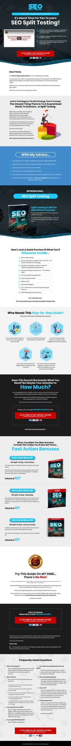 SEO Split Testing Ebook and Videos MRR