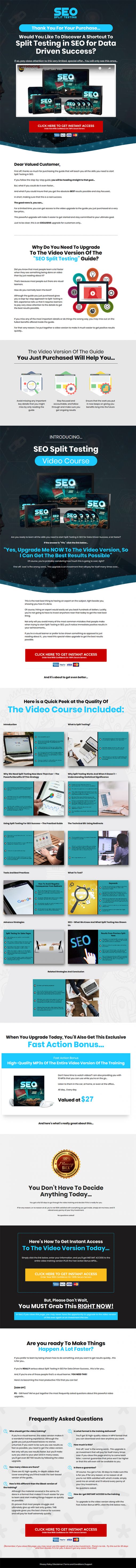 SEO Split Testing Ebook and Videos MRR