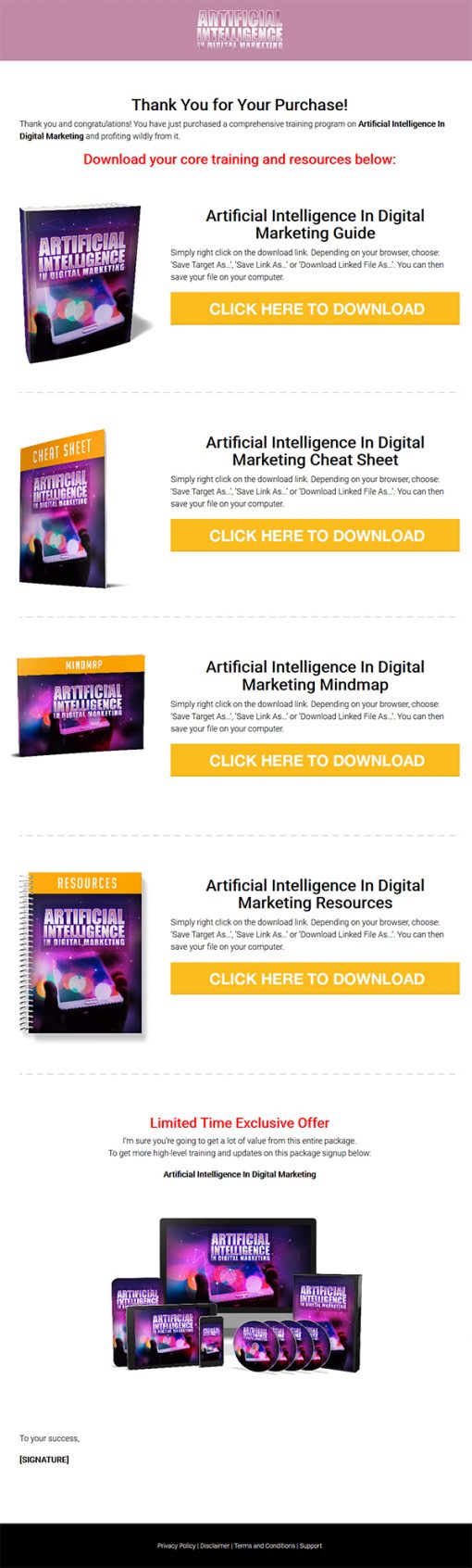 Artificial Intelligence in Digital Marketing Ebook and Videos MRR
