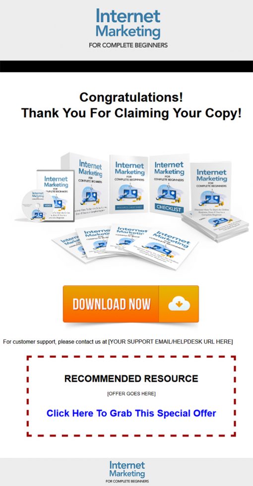 Internet Marketing for Complete Beginners Ebook and Videos MRR