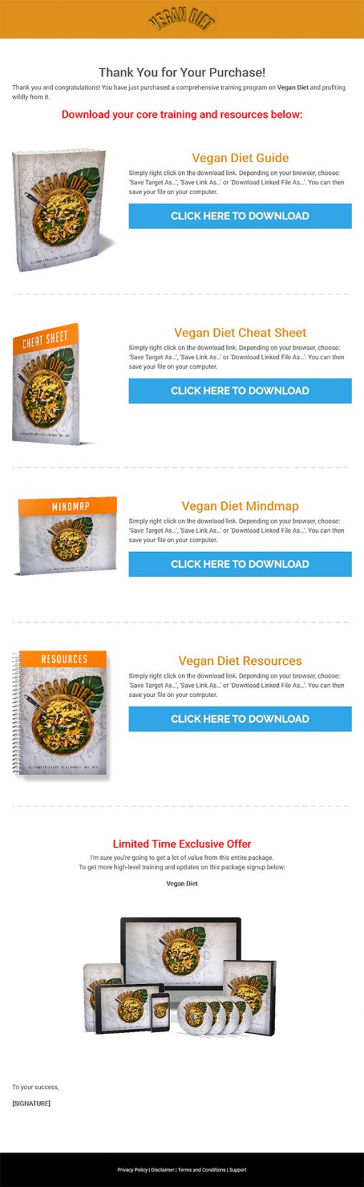 Vegan Diet Ebook and Videos MRR