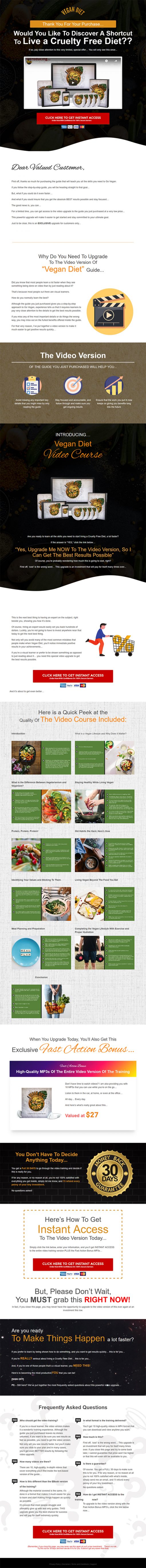 Vegan Diet Ebook and Videos MRR