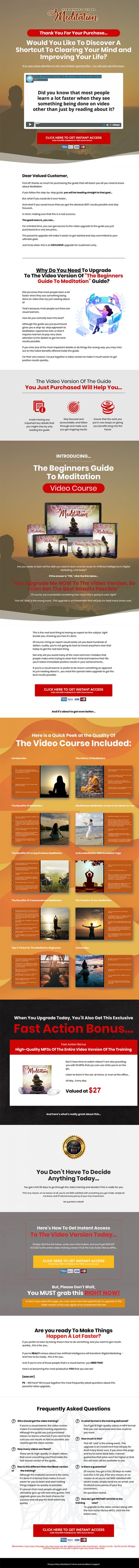 Beginner's Guide to Meditation Ebook and Videos MRR
