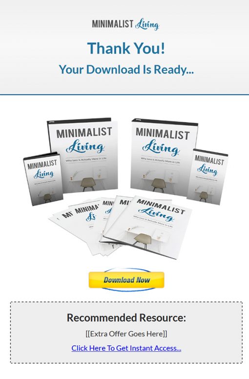 Minimalist Living Ebook and Videos MRR