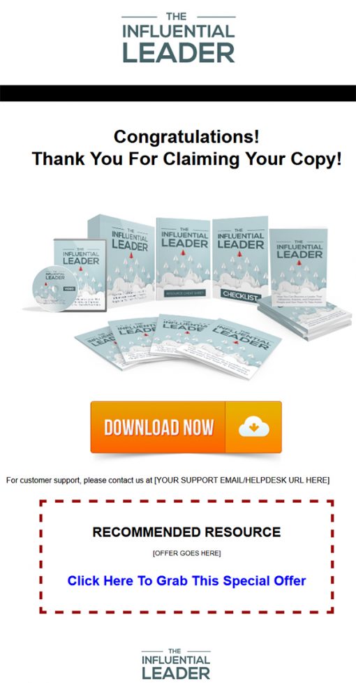 The Influential Leader Ebook and Videos MRR