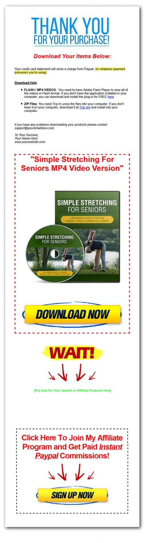 Simple Stretching for Seniors Ebook and Videos MRR