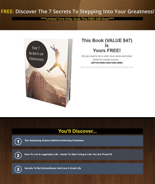 Wired for Greatness Ebook and Videos MRR