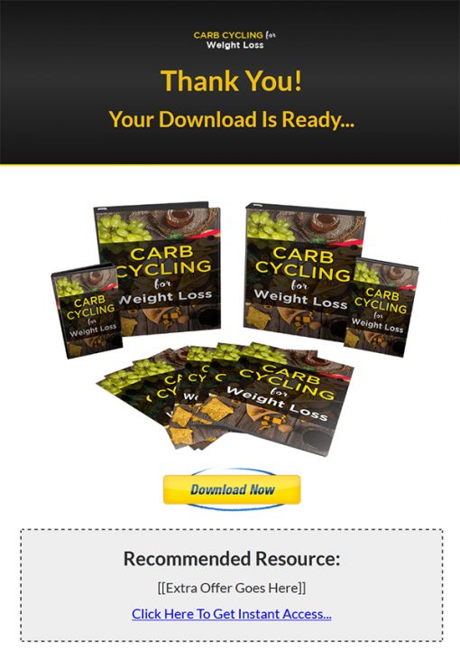 Carb Cycling for Weight Loss Ebook and Videos MRR