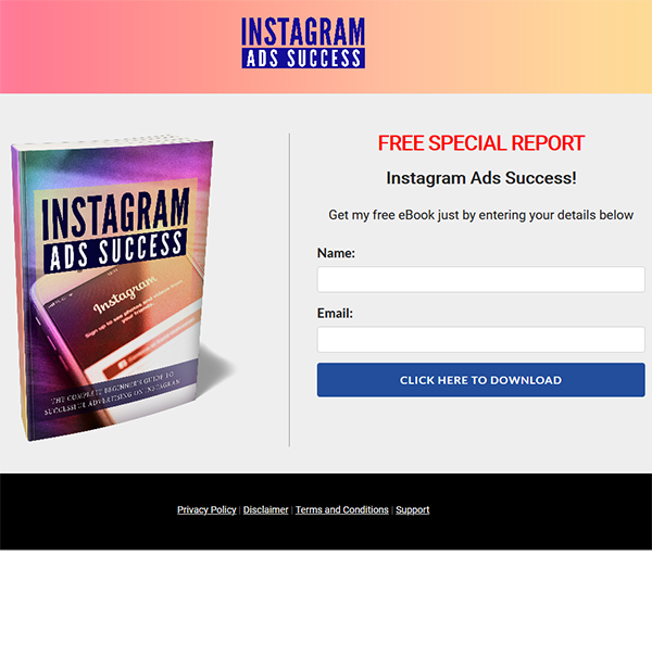 Verkaufsseite eBook Instagram Werbeanzeigen Hohe Renditen BRAND NEU PLR 