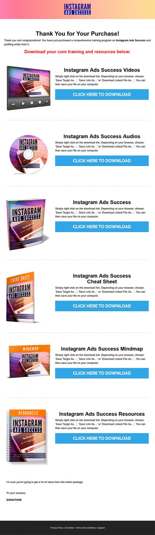 Instagram Ads Success Ebook and Videos MRR