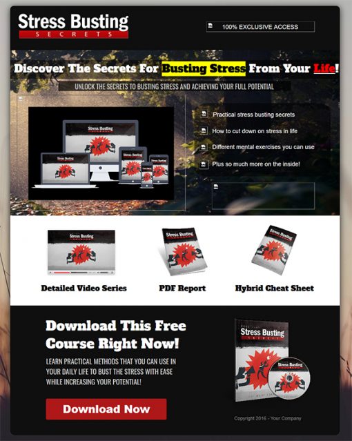 Practical Stress Busting Lead Generation Package MRR