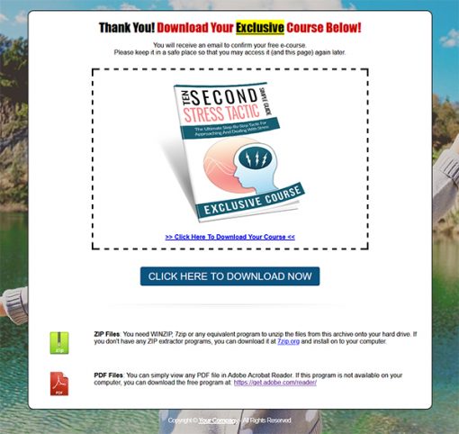 Ten Second Stress Tactic Lead Generation Package MRR