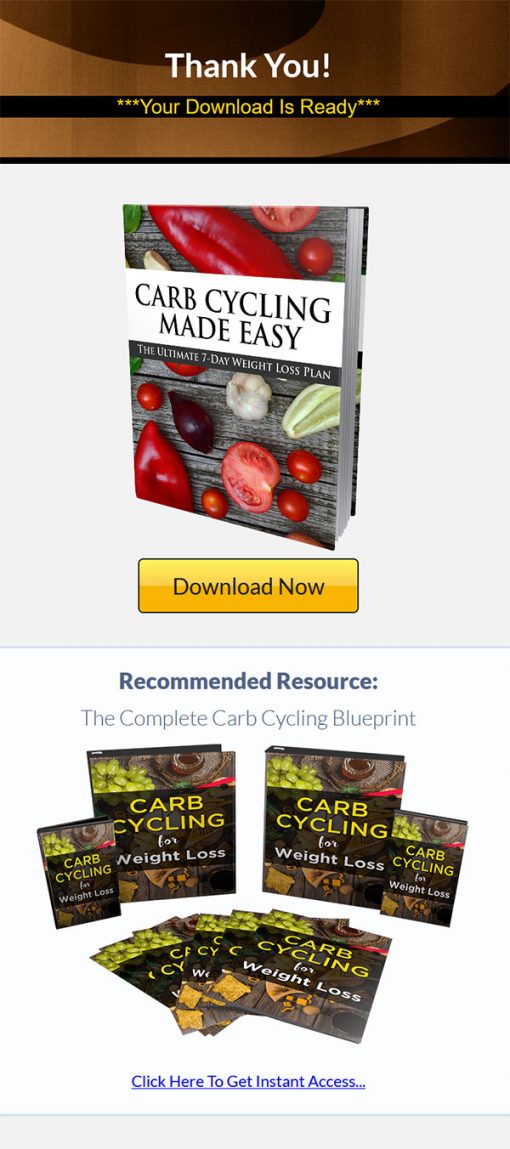 Carb Cycling Made Easy Ebook with Master Resale Rights