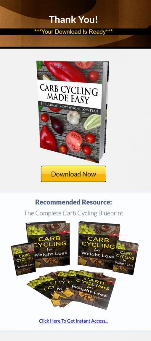Carb Cycling Made Easy Ebook with Master Resale Rights