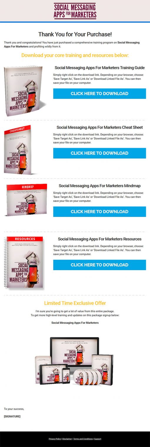 Social Messaging Apps for Marketers Ebook and Videos MRR