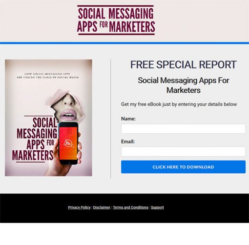 Social Messaging Apps for Marketers Ebook and Videos MRR