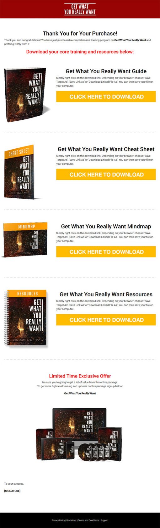 Get What You Really Want Ebook and Videos MRR