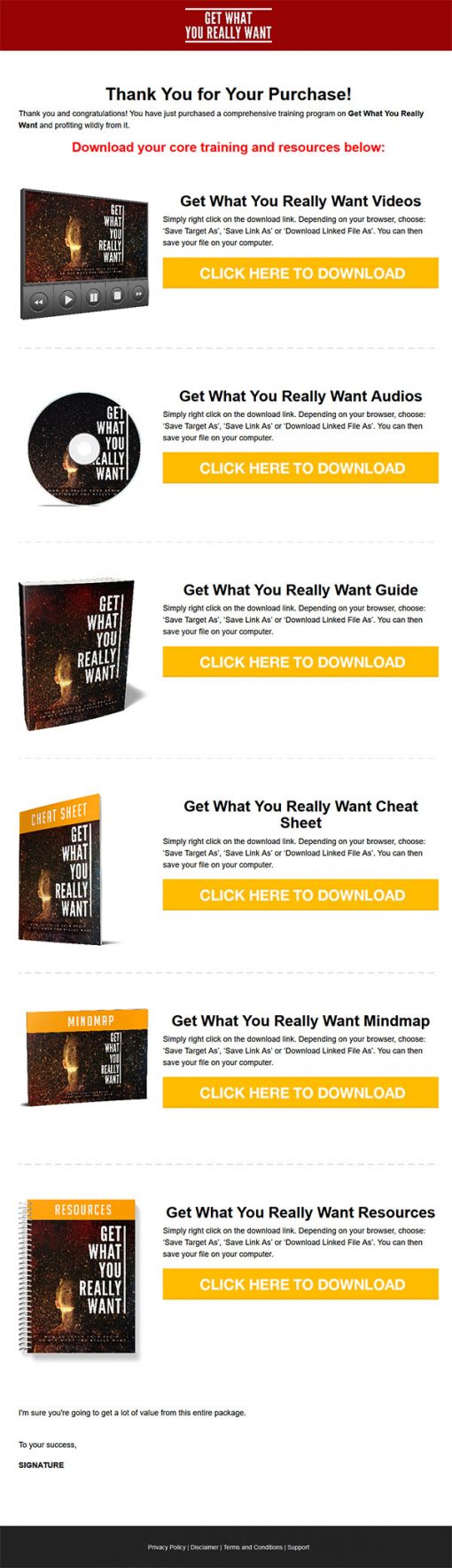 Get What You Really Want Ebook and Videos MRR