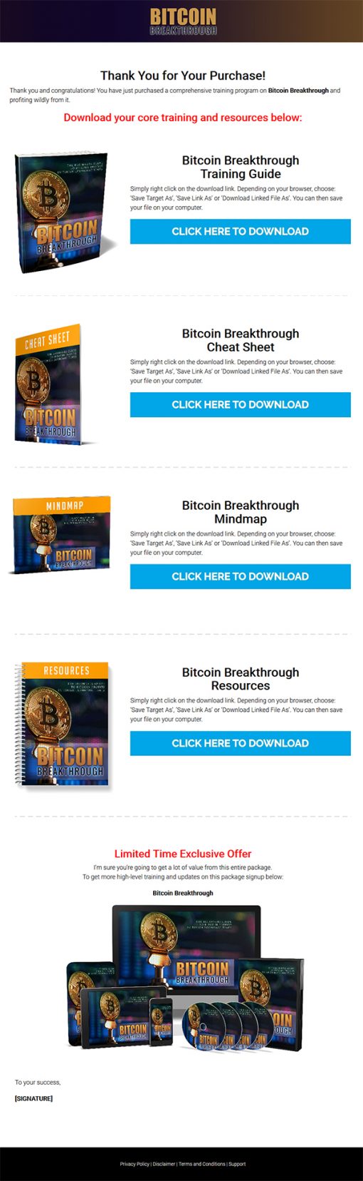 Bitcoin Breakthrough Ebook and Videos MRR