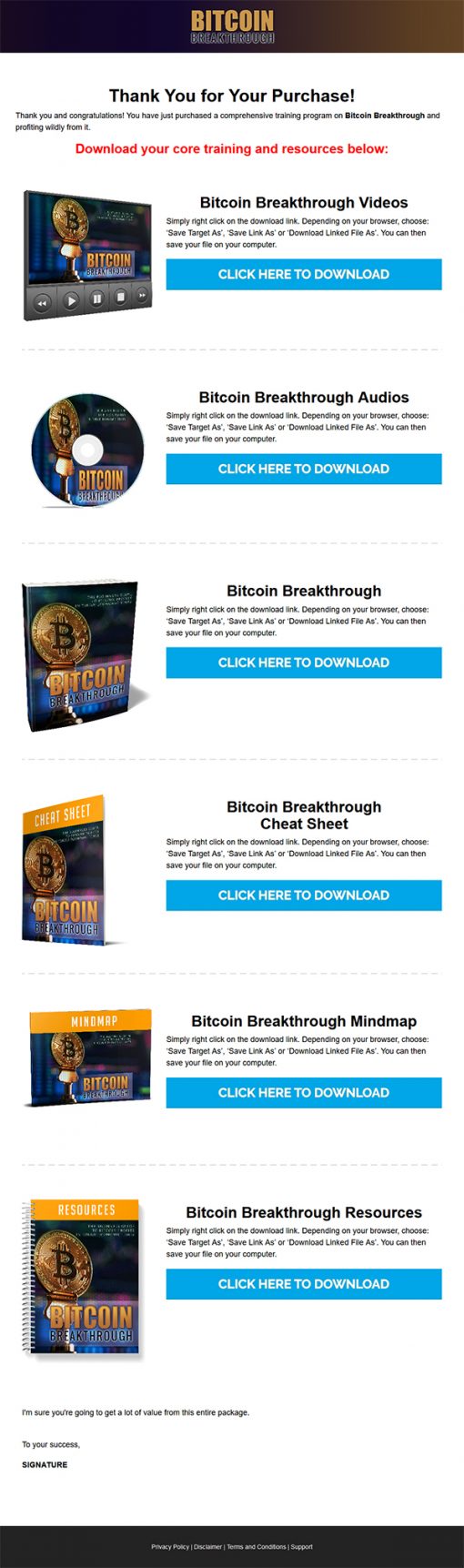 Bitcoin Breakthrough Ebook and Videos MRR