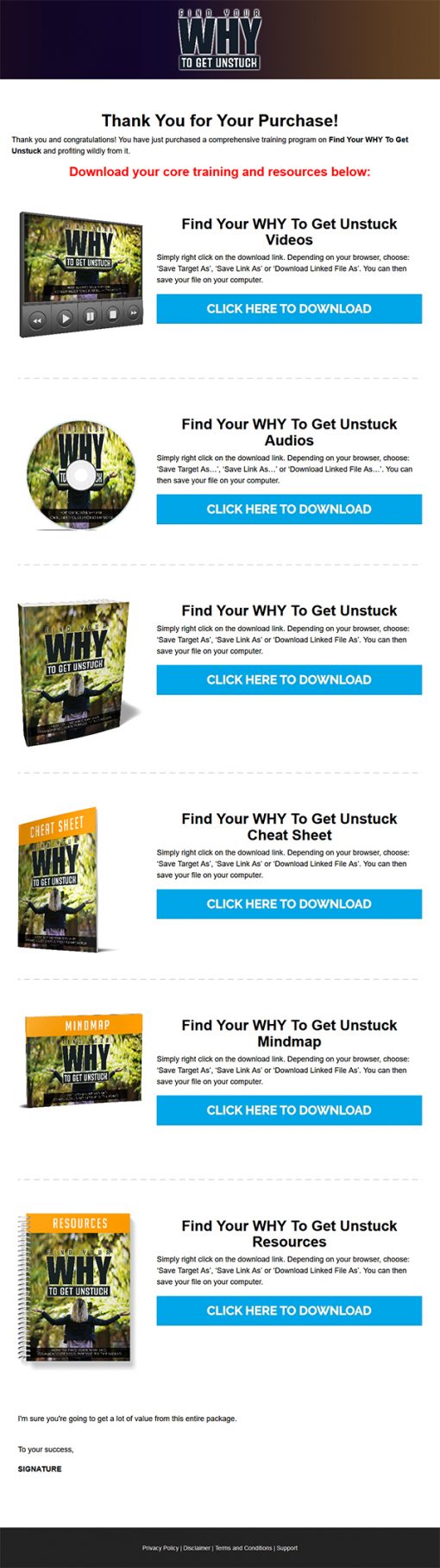 Find Your Why to Get Unstuck Ebook and Videos MRR