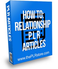 How-To Relationship PLR Articles