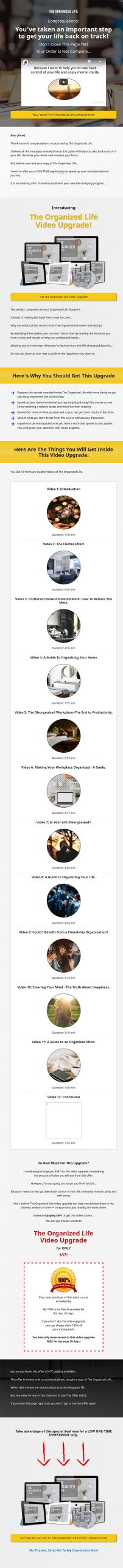 The Organized Life Ebook and Videos MRR