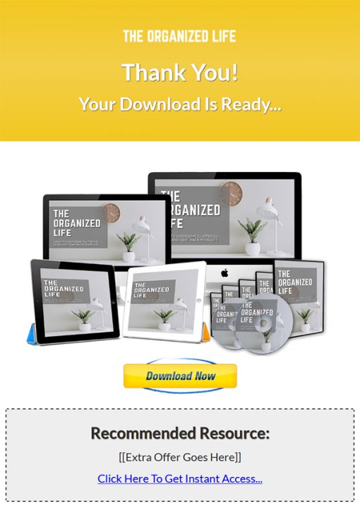 The Organized Life Ebook and Videos MRR