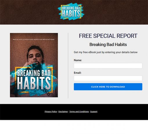 Breaking Bad Habits Ebook and Videos MRR