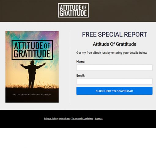 Attitude of Gratitude Ebook and Videos MRR
