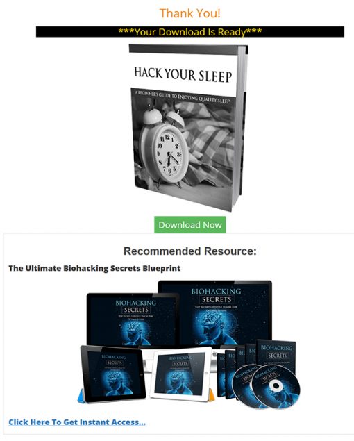 Hack Your Sleep Ebook MRR