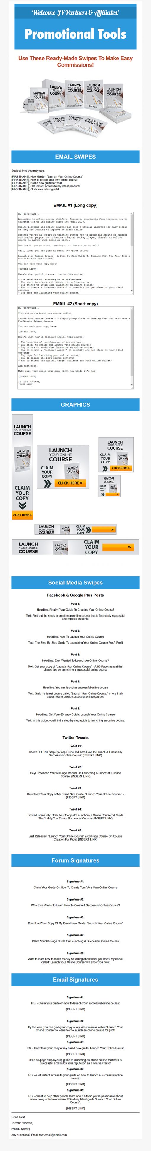 Launch Your Online Course Ebook and Videos MRR Private Label Rights