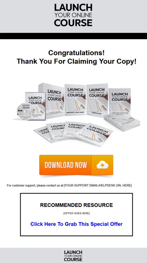 Launch Your Online Course Ebook and Videos MRR