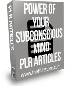 Power of Your Subconscious Mind PLR Articles