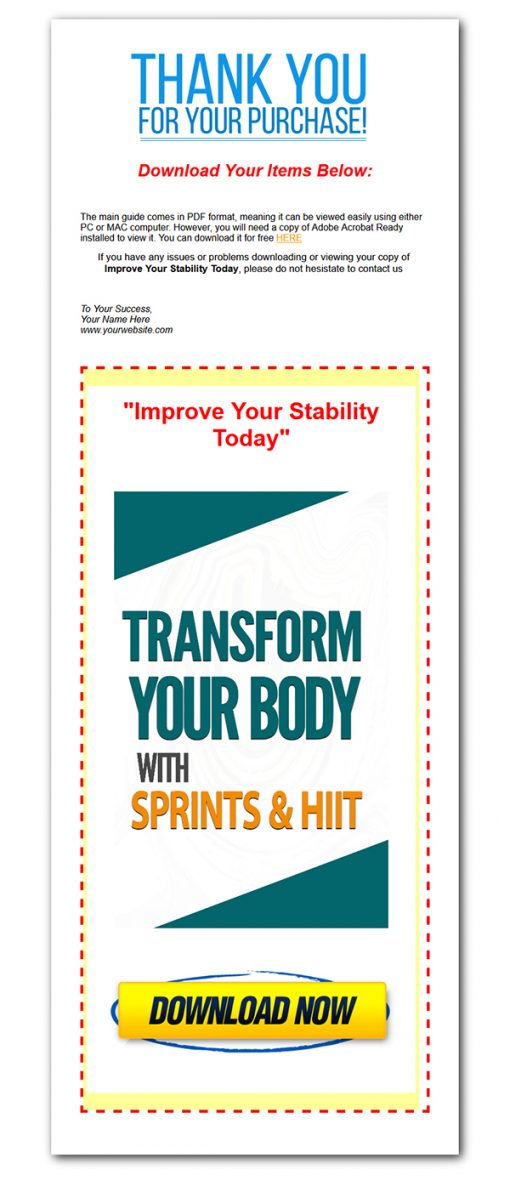 Transform Your Body with Sprints Ebook MRR