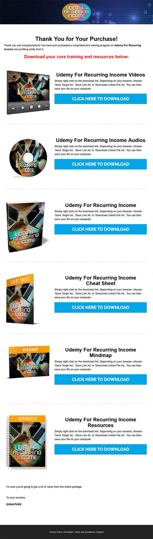 Udemy for Recurring Income Ebook and Videos MRR