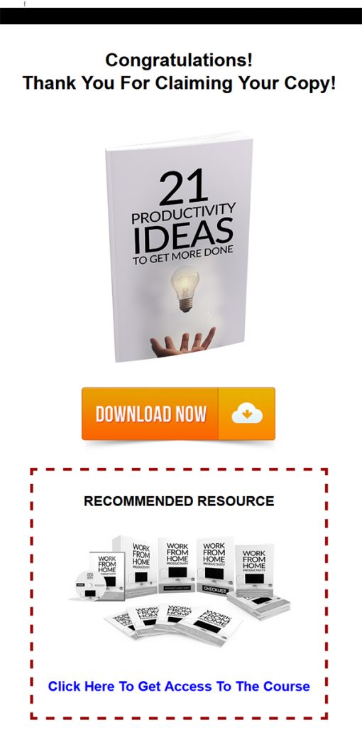 21 Productivity Ideas to Get Things Done Report MRR