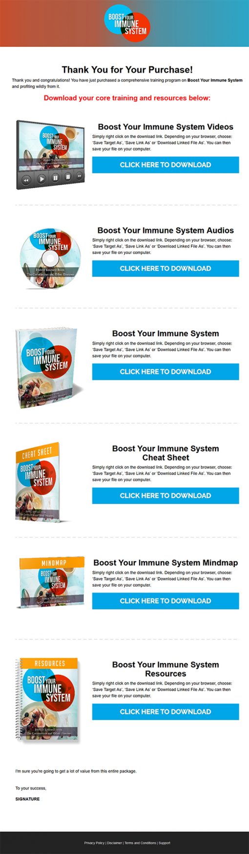 Boost Your Immune System Ebook and Videos MRR