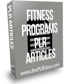 Fitness Programs PLR Articles